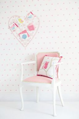 Обои What a Hoot с сердечками для детской комнаты.