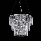 Округлая люстра из трех ярусов