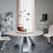 Округлый стол с двойной столешницей