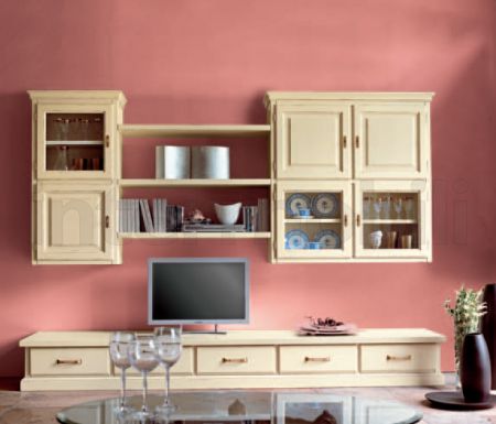 Оригинальная стенка в бежевом лаке из коллекции Glamour