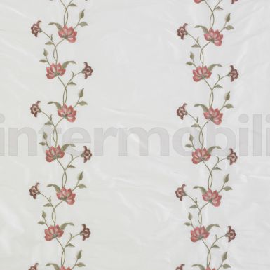 Ornamental Stripe Embroidered Dupion