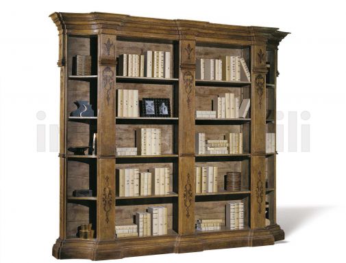 Открытый книжный шкаф цвета натурального дерева