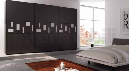 Платяной шкаф с глянцевыми раздвижными дверями SESTANTE