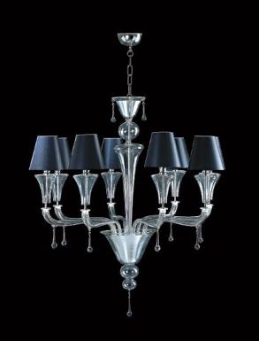 Подвесная люстра из серого стекла