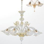 Подвесная люстра из прозрачного стекла