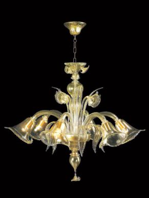 Подвесная люстра желтого оттенка