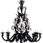 Подвесная люстра в черном исполнении