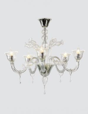 Подвесная люстра из стекла