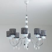 Подвесная люстра из белого стекла