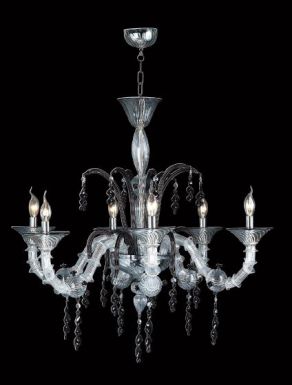 Подвесная люстра из темного стекла