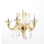 Подвесная люстра в золотистом исполнении