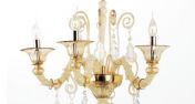 Подвесная люстра в золотистом исполнении
