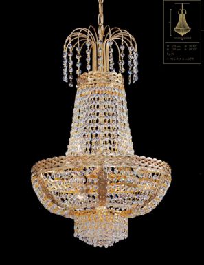 Подвесная люстра с подвесками из кристаллов