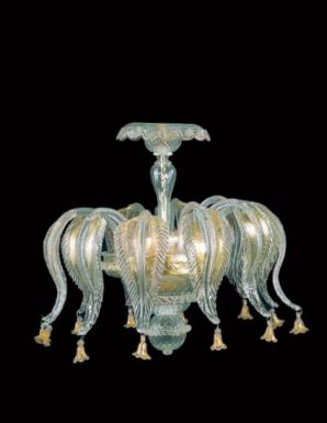 Подвесная стеклянная люстра