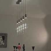 Подвесная стеклянная люстра