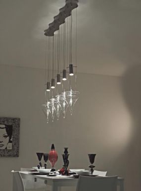 Подвесная стеклянная люстра