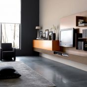 Подвесная стенка от Bimax с оригинальными книжными полками