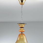 Подвесной светильник из желтого стекла