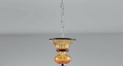 Подвесной светильник из желтого стекла