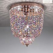 Потолочный светильник из цветных кристаллов
