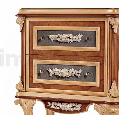 Прикроватная тумба с тканевой вставкой коллекции Canova