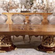 Прямоугольный стол и стулья для гостиной из коллекции Hermes