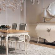 Прямоугольный стол со стульями и комодом коллекции Living Bianco