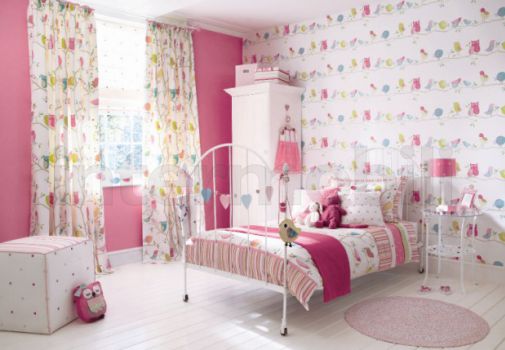 Птички на обоях What a Hoot для детской комнаты