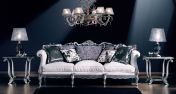 Роскошный набор для гостиной в серебряной отделке