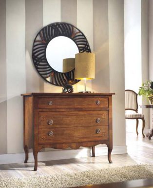 Широкий комод и зеркало из коллекции Comò Entrata
