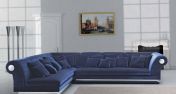 Синий угловой диван