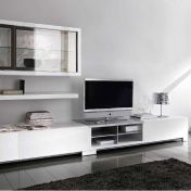 Состав для гостиной комнаты NESTOS в белом лаке