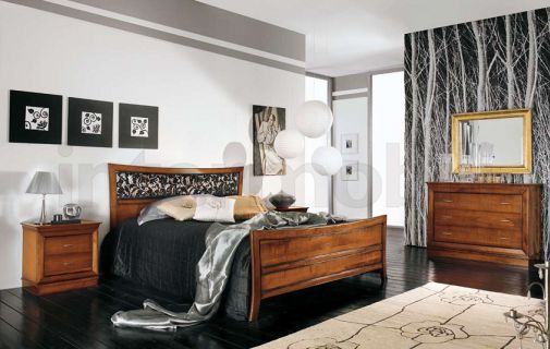 Спальня Verona из натурального дерева с двуспальной кроватью