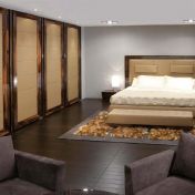 Спальный гарнитур в оттенке бежевого цвета