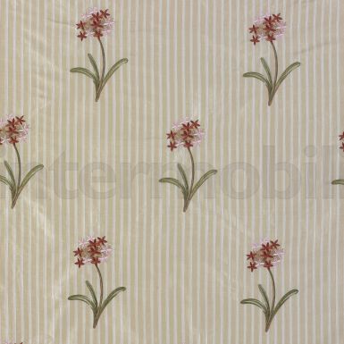 Spring Flower Embroidered Dupion