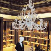 Стеклянная подвесная люстра