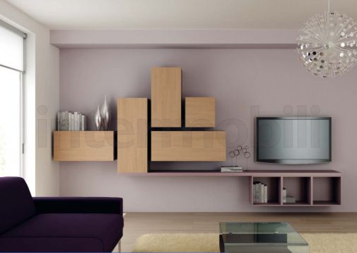 Стенка для гостиной в современном стиле