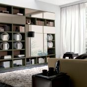 Стенка для гостиной Bimax со сдвижными зеркальными створками