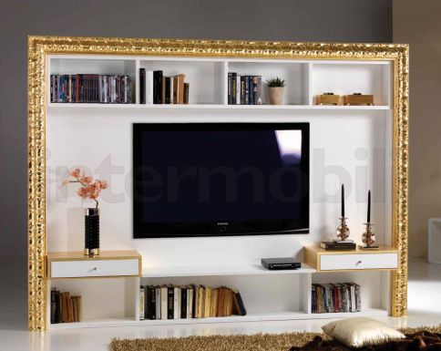 Стенка для гостиных с местом под телевизор.