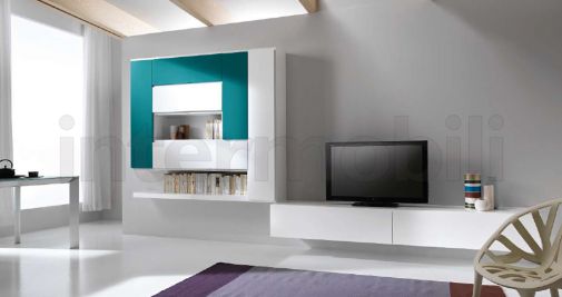 Стенка для гостиных Mercantini с ярким акцентом