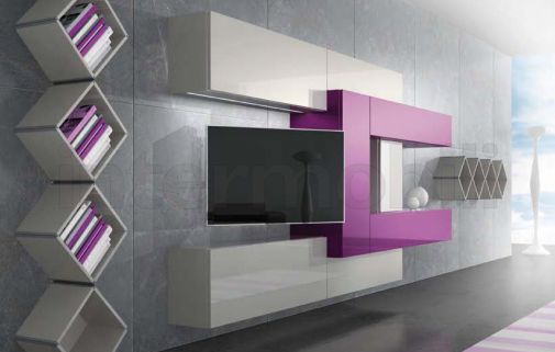 Стенка для гостиной в современном стиле