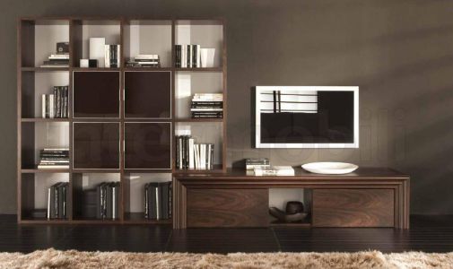 Стенка с открытыми полками