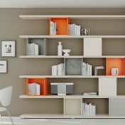 Стильная стенка-стеллаж для гостиной