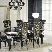 Стильный набор мебели для столовой комнаты.