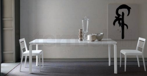Стол и стулья для столовой в белом лаке от Bimax