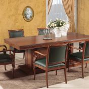 Стол на массивном основании и кресла