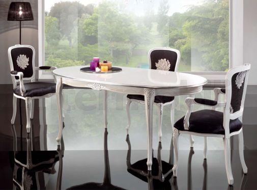 Столовая мебель BRIANZOLO с флористическими мотивами
