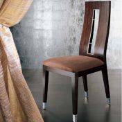 Стул из Зебрано с роскошной замшевой обивкой