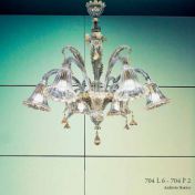 Люстра в золотом и белом цвете