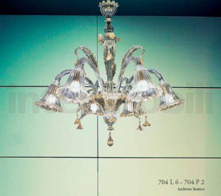 Люстра в золотом и белом цвете